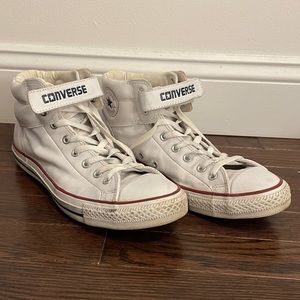 Converse High Top Shoes, White, Size 10